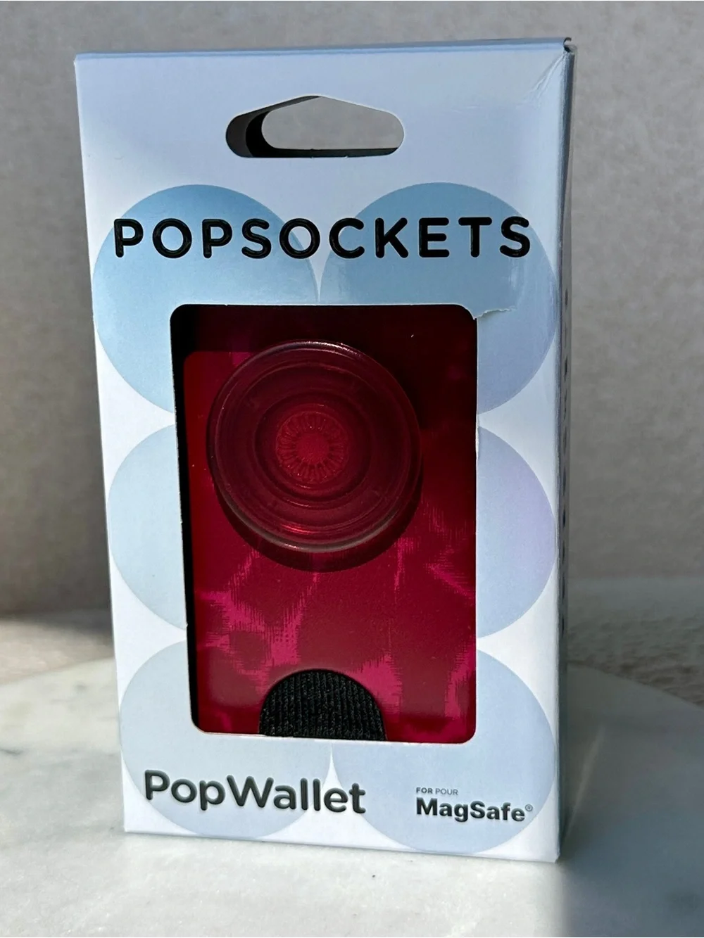 PopSockets PopWallet MagSafe Phone Grip - Burgundy Velvet Berry - NEW